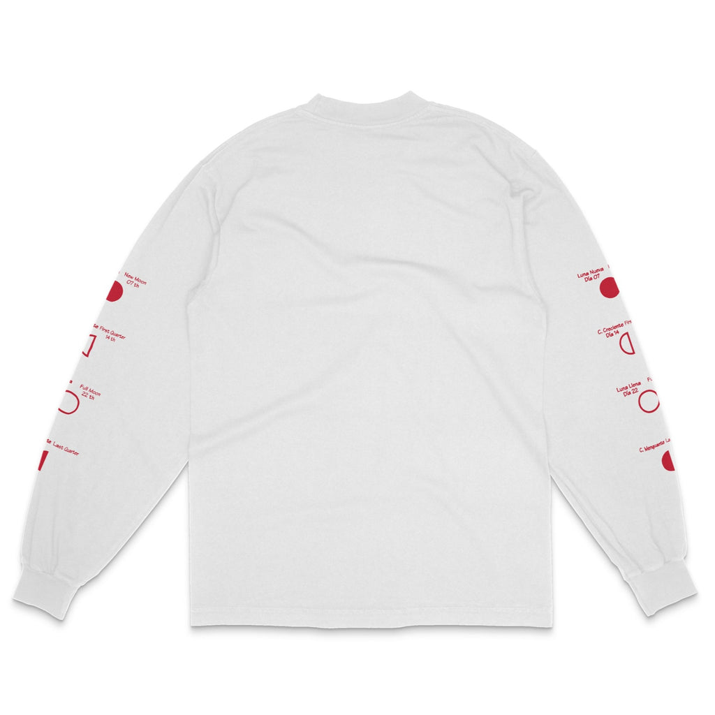 PACOIMA TECHNO x TOTAL LUXURY SPA - FULL MOON - WHITE L/S T-SHIRT