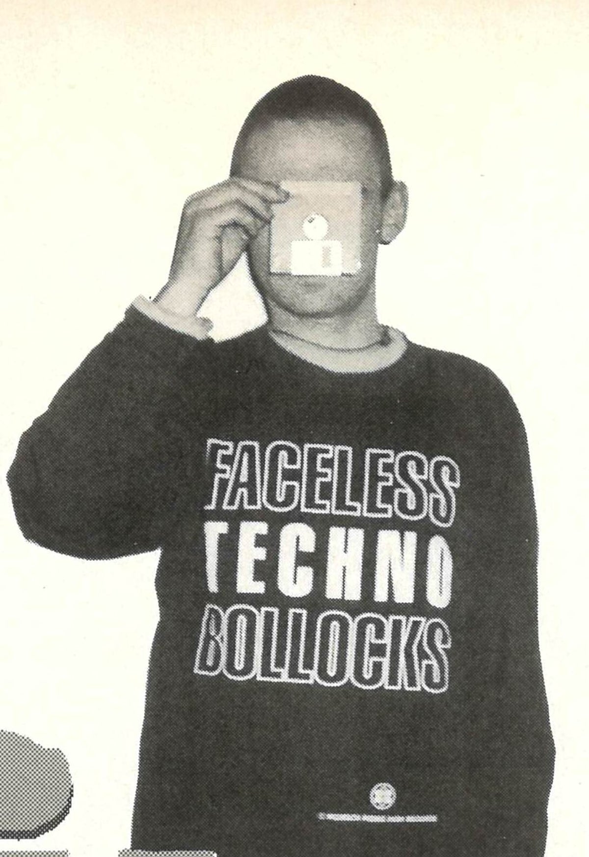 FACELESS TECHNO BOLLOCKS - L/S TEE - BLACK