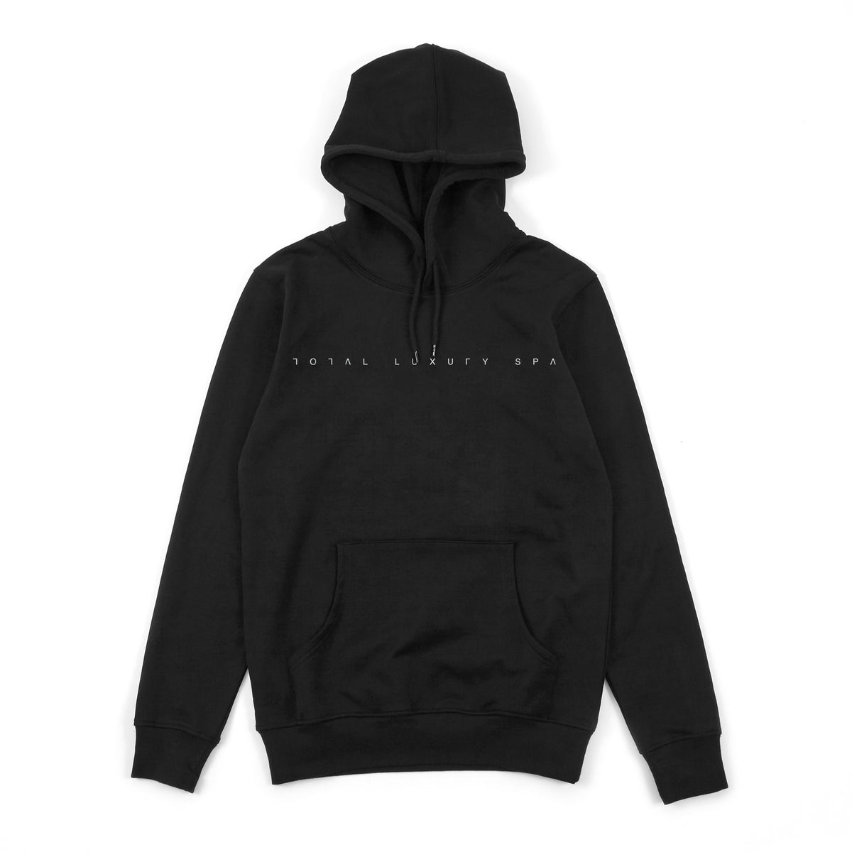 OPEN LOGO - POCKET HOODIE - BLACK