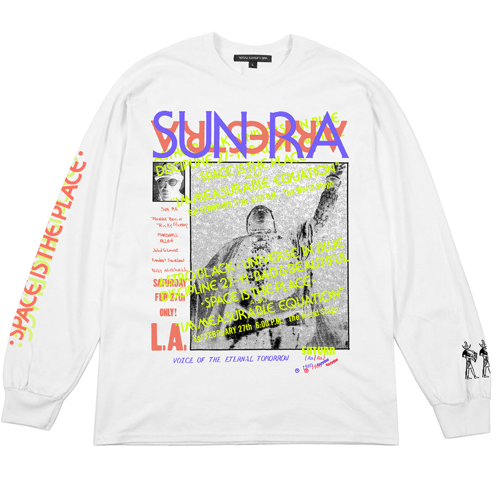 SUN RA REMIX - L/S TEE* - WHITE – Total Luxury Spa