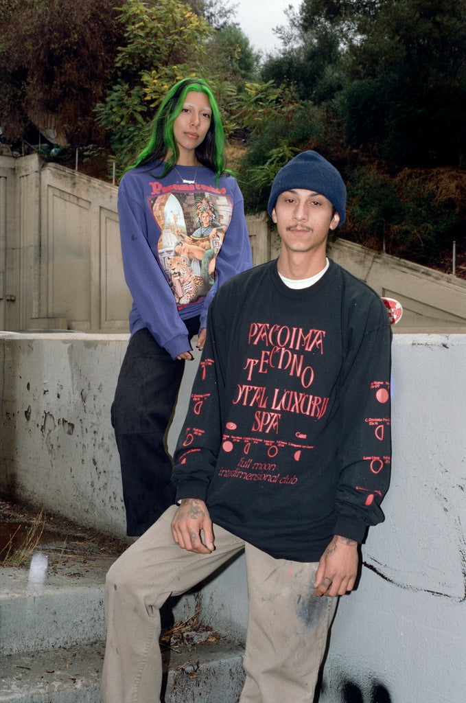 PACOIMA TECHNO FULL MOON L/S TEE BLACK Total Luxury Spa