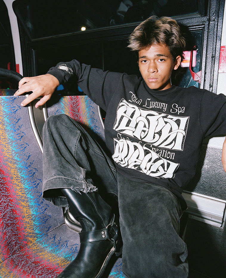 ROCK OF CREATION - L/S TEE - FADED BLACK