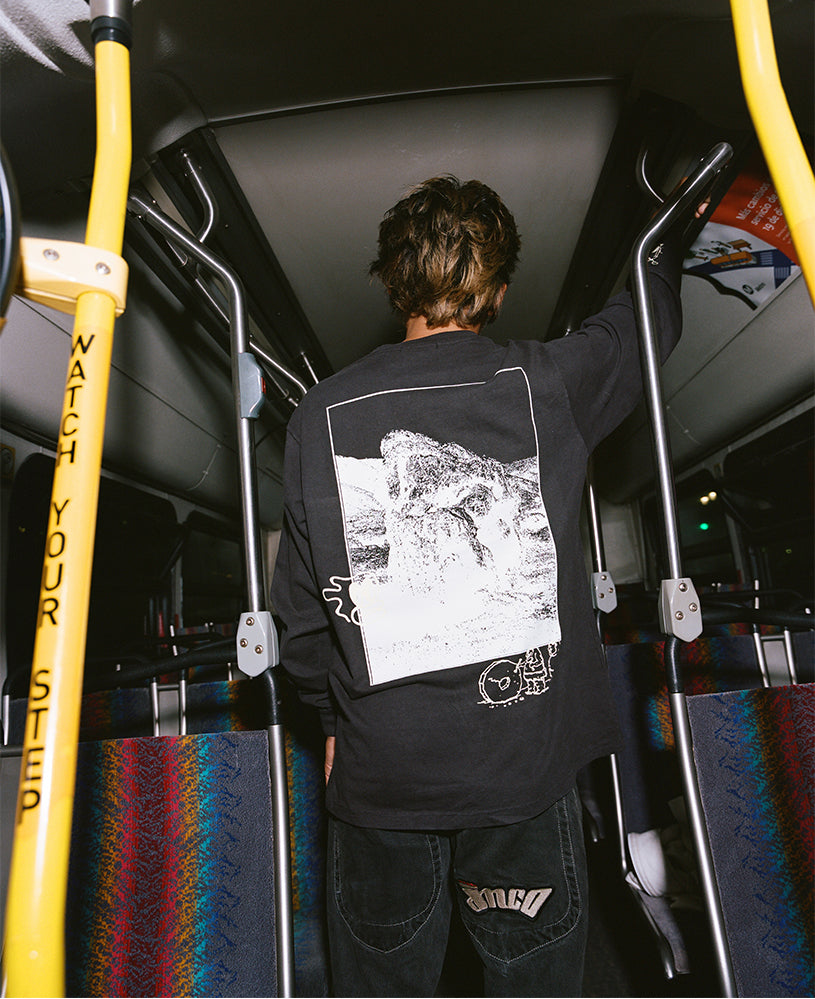ROCK OF CREATION - L/S TEE - FADED BLACK