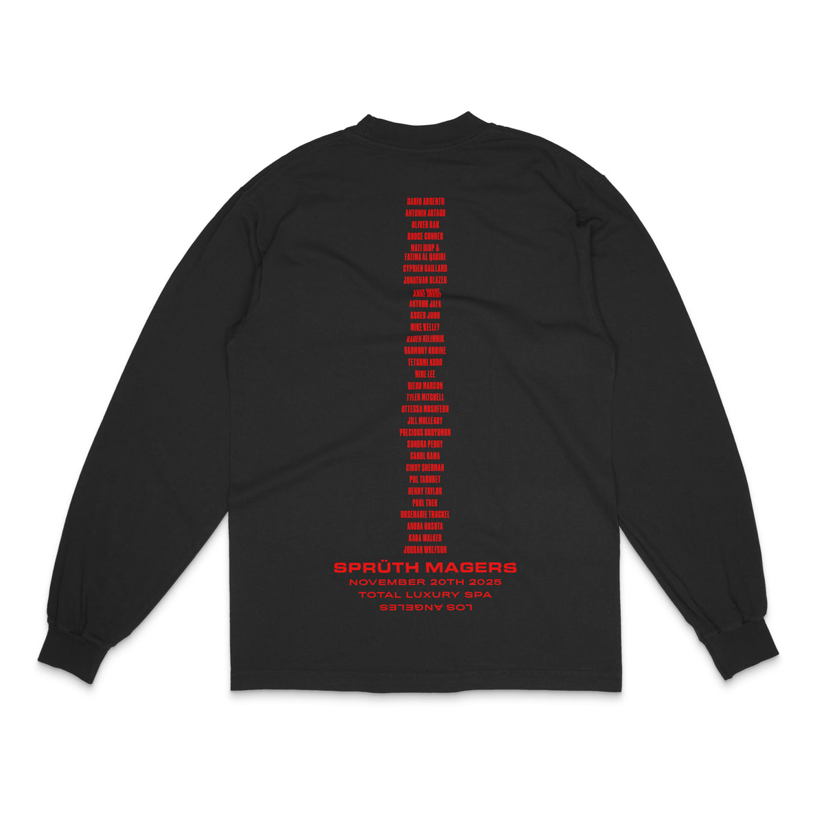 SPRÜTH MAGERS x TOTAL LUXURY SPA - HORROR - BLACK L/S T-SHIRT