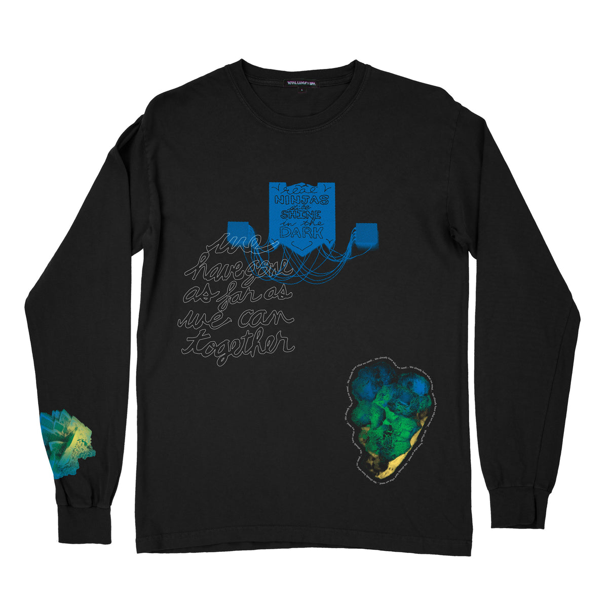 CAULEEN SMITH x TOTAL LUXURY SPA - WE HAVE GONE AS FAR AS WE CAN TOGETHER - L/S TEE - BLACK