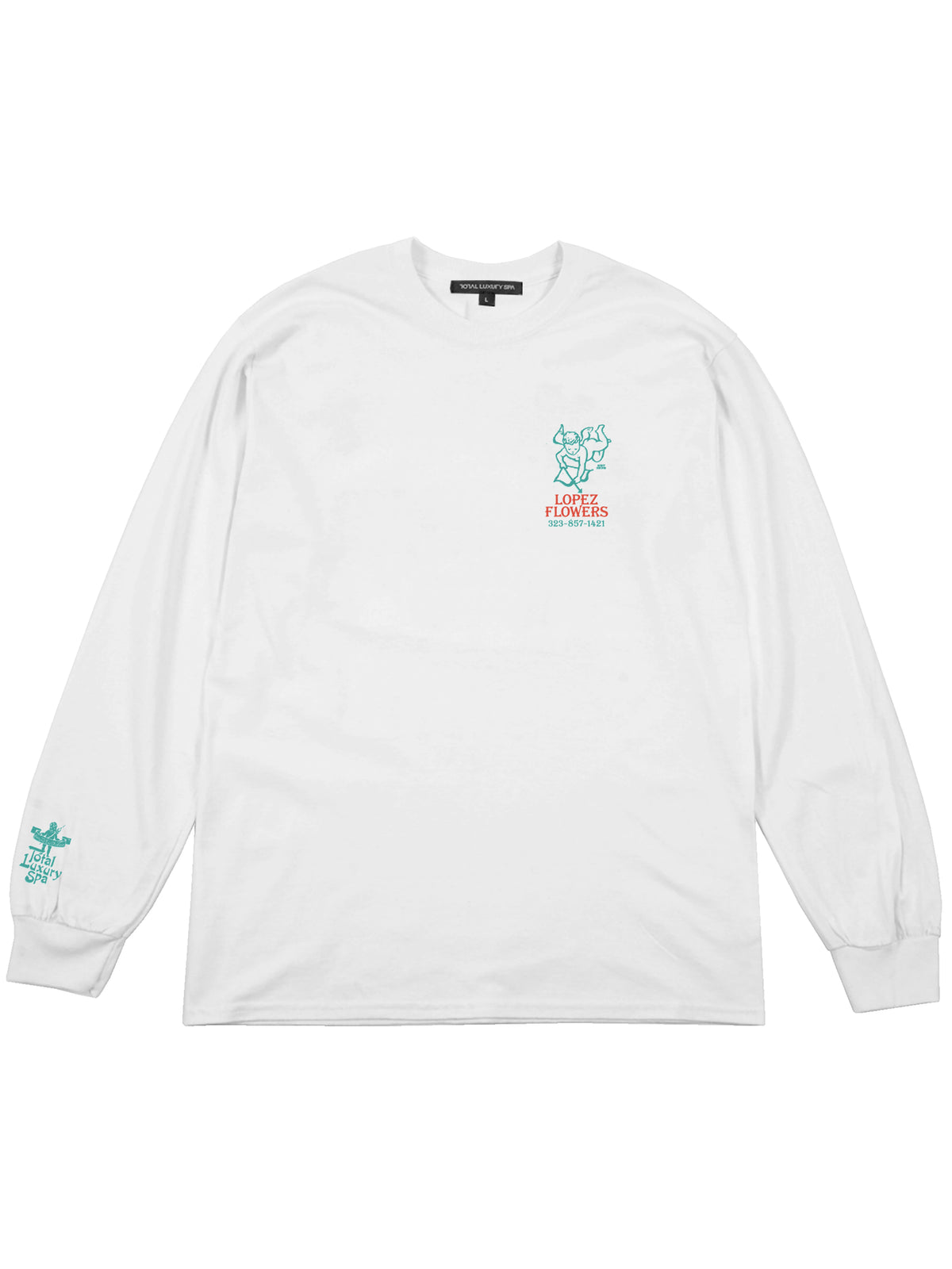 LOPEZ FLOWERS - L/S TEE - WHITE