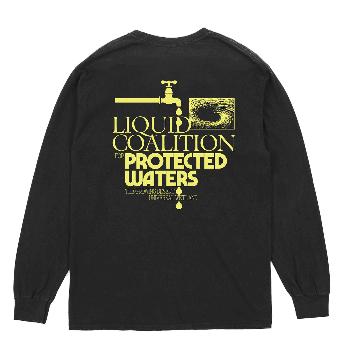 LIQUID COALITION FOR PROTECTED WATERS - L/S TEE - BLACK